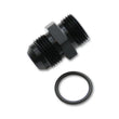 Load image into Gallery viewer, Vibrant -3AN Male Flare to -4 ORB Male Straight Adapter w/O-Ring - Anodized Black - Main Product View