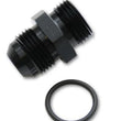 Load image into Gallery viewer, Vibrant -3AN Male Flare to -4 ORB Male Straight Adapter w/O-Ring - Anodized Black - Detail View