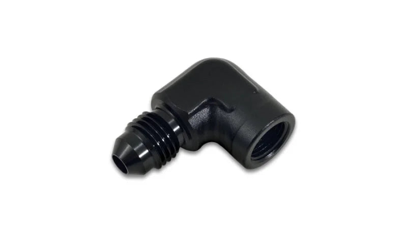 Vibrant -3AN to 1/8in NPT 90 Degree Adapter Fitting - Side View