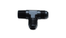 Load image into Gallery viewer, Vibrant -3AN x 1/8in NPT Flare to Pipe On Run Tee Adapter Fitting - Aluminum - Main Product View