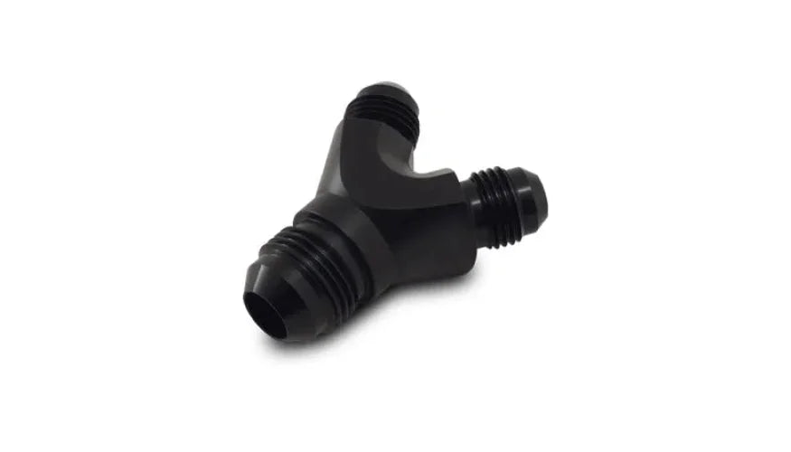 Vibrant -3AN x -3AN x -3AN Y-Adapter Fitting - Aluminum - Side View