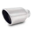 Load image into Gallery viewer, Vibrant 3in ID Dual 4in OD Round SS Tips (Double Wall, Angle Cut) - Side View