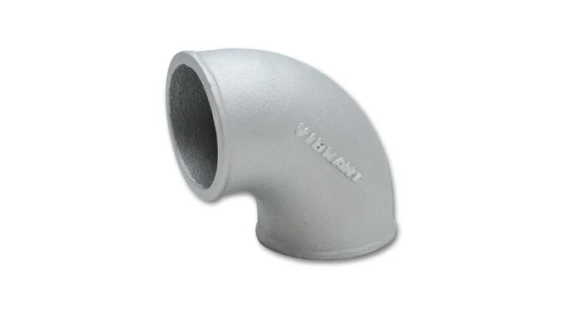 Vibrant 3in O.D. Cast Aluminum Elbow (90 degree Tight Radius) - Side View