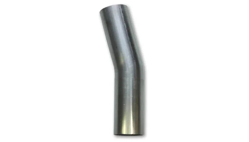 Vibrant 3in O.D. T304 SS 15 deg Mandrel Bend 5in x 5in leg lengths (5in Centerline Radius) - Side View