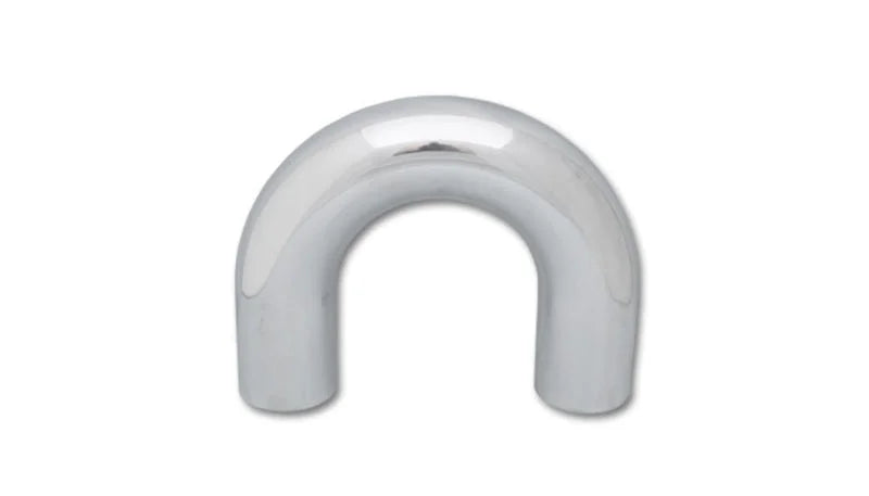 Vibrant 3in O.D. Universal Aluminum Tubing (180 degree Bend) - Polished - Main Product View