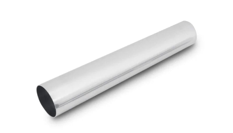 Vibrant 3in O.D. Universal Aluminum Tubing (18in long Straight Pipe) - Polished - Side View