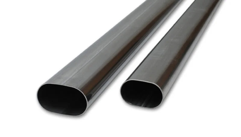 Vibrant 3in Oval (Nominal Size) T304 SS Straight Tubing (16 ga) - 5 foot length - Main Product View