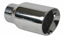 Load image into Gallery viewer, Vibrant 3in Round SS Exhaust Tip (Double Wall Angle Cut Beveled Outlet) - Main Product View
