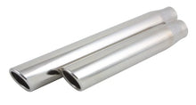 Load image into Gallery viewer, Vibrant 3in Round SS Exhaust Tip (Single Wall Angle Cut Rolled Edge) - 2.5in Inlet 11in Long fits Truck / SUV - Back View