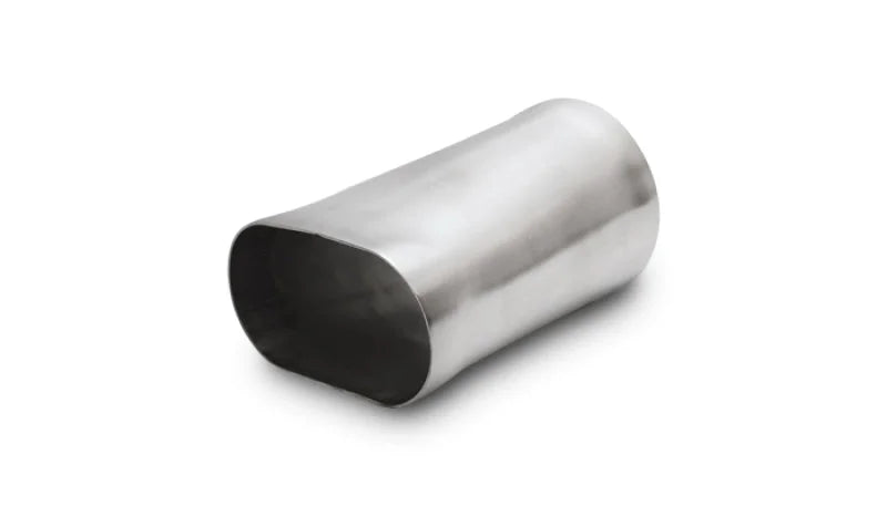 Vibrant 3in oval (Nominal) x 3in Round Transiton adapter T304 SS 6in long - Main Product View