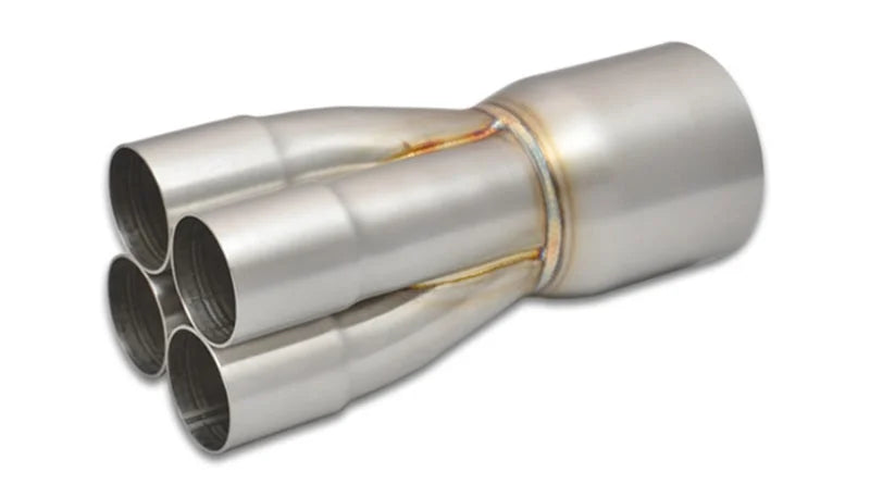 Vibrant 4-1 SS Merge Collectors (1-3/4in Inlet Slipover ID 3in Merge Outlet OD) - Sold Individually - Main Product View
