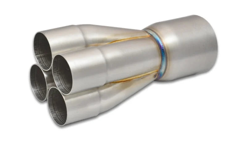 Vibrant 4-1 SS Merge Collectors (2in Inlet Slipover ID 3in Merge Outlet OD) - Sold Individually - Side View