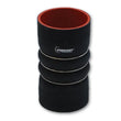 Load image into Gallery viewer, Vibrant 4 Ply Aramid Hump Hose w/3 SS Rings 4in ID x 8in Length - Black - Side View