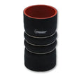 Load image into Gallery viewer, Vibrant 4 Ply Aramid Hump Hose w/3 SS Rings 6in ID x 8in Length - Black - Side View