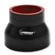 Load image into Gallery viewer, Vibrant 4 Ply Reducer Couper 3in ID x 3.75in ID x 3in Long - Black - Detail View