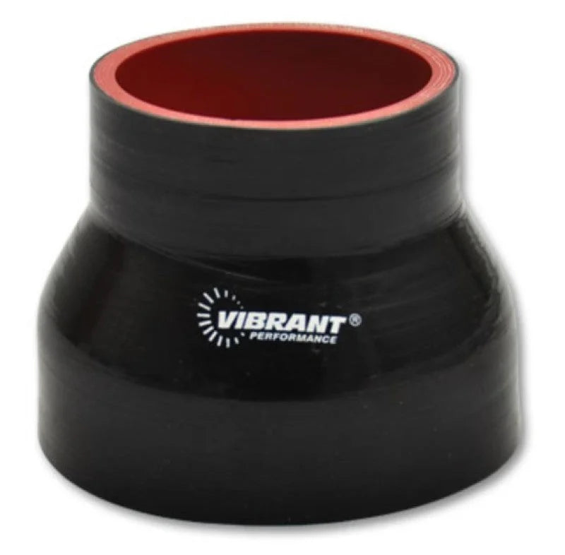 Vibrant 4 Ply Reducer Coupling 5in x 4in x 4.5in Long (BLACK) - Detail View
