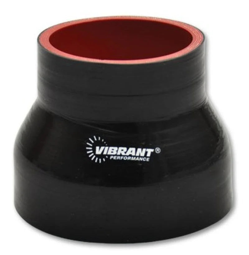 Vibrant 4 Ply Reducer Coupling .75in x .50in x 4in Long - Black - Back View