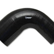 Load image into Gallery viewer, Vibrant 4 Ply Reinforced Silicone 90 degree Transition Elbow 2in I.D. x 2.5in I.D. 90 deg. Elbow BLK - Main Product View