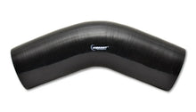 Load image into Gallery viewer, Vibrant 4 Ply Reinforced Silicone Elbow Connector - 4in I.D. - 45 deg. Elbow (BLACK) - Main Product View