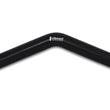 Load image into Gallery viewer, Vibrant 4 Ply Reinforced Silicone Elbow Connector - 1.25in ID x 8in Leg 45 Deg Elbow (BLACK) - Installation View