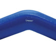 Load image into Gallery viewer, Vibrant 4 Ply Reinforced Silicone Elbow Connector - 1in ID x 8in Leg 45 Deg Elbow (BLACK) - Side View