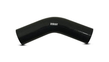 Load image into Gallery viewer, Vibrant 4 Ply Reinforced Silicone Elbow Connector - 1in ID x 8in Leg 45 Deg Elbow (BLACK) - Back View