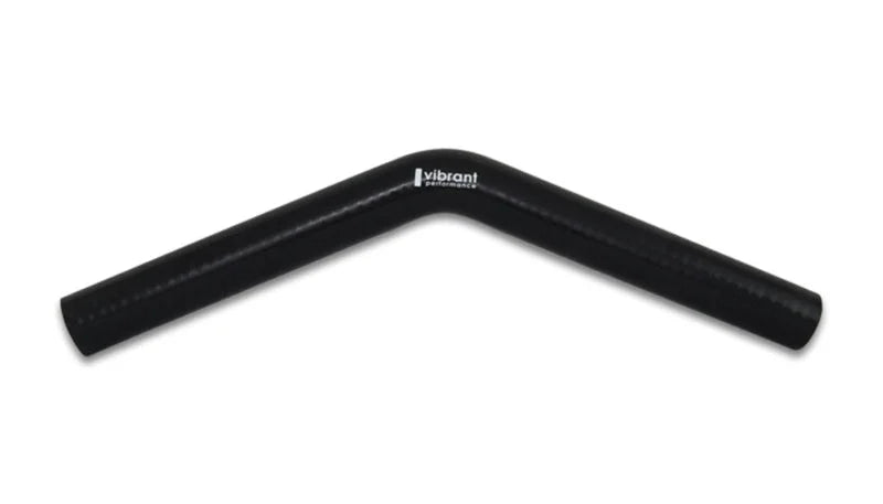 Vibrant 4 Ply Reinforced Silicone Elbow Connector - 1in ID x 8in Leg 45 Deg Elbow (BLACK) - Installation View
