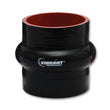 Load image into Gallery viewer, Vibrant 4 Ply Reinforced Silicone Hump Hose Connector - 2.75in I.D. x 3in long (BLACK) - Side View