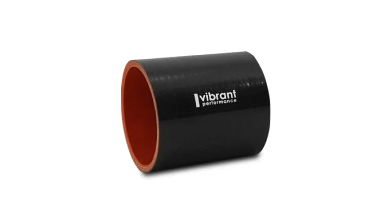 Vibrant 4 Ply Reinforced Silicone Straight Hose Coupling - 4.5in I.D. x 3in long (BLACK) - Main Product View