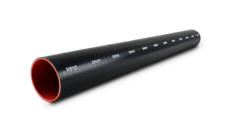 Vibrant 4 Ply Reinforced Silicone Straight Hose Coupling - 1.75in I.D. x 36in Long (Black) - Side View