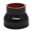 Load image into Gallery viewer, Vibrant 4 Ply Reinforced Silicone Transition Connector - 4in I.D. x 4.5in I.D. x 3in long (BLACK) - Main Product View