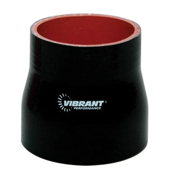 Vibrant 4 Ply Reinforced Silicone Transition Connector - 2in I.D. x 2.5in I.D. x 3in long (BLUE) - Side View