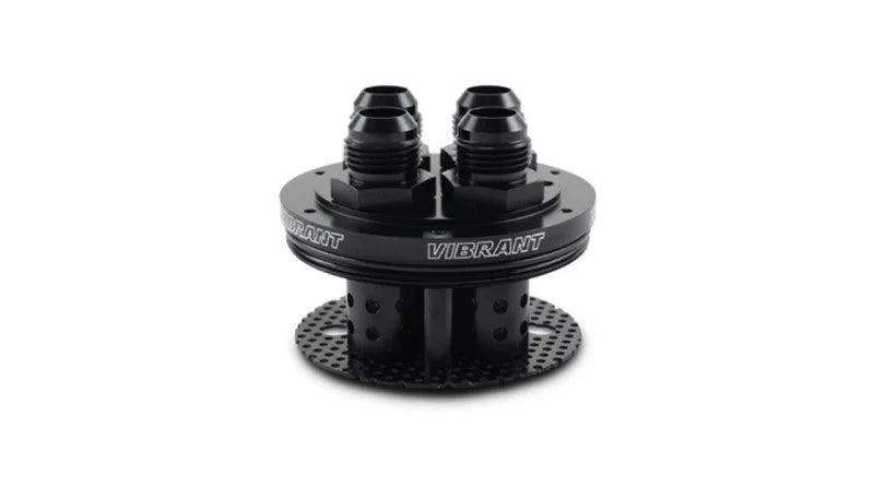 Vibrant 4-Port Catch Can Lid Assembly - Side View