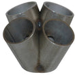 Load image into Gallery viewer, Vibrant 4 into 1 SS Turbo Mani Collector for T3 T3/T4 in Flange 48mm Pipe OD 3in tall 72mmx48mm out - Main Product View