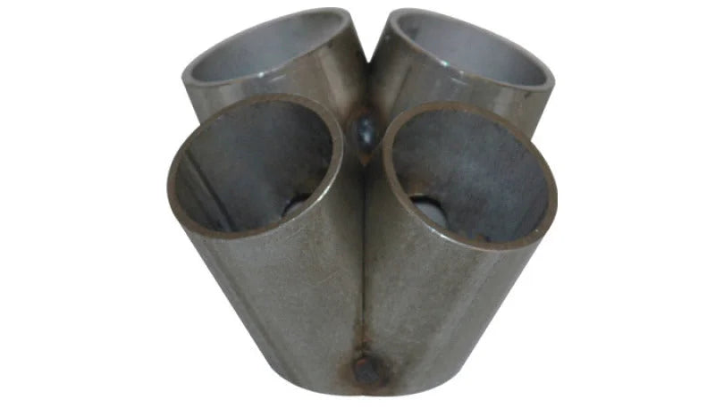 Vibrant 4 into 1 SS Turbo Mani Collector for T3 T3/T4 in Flange 48mm Pipe OD 3in tall 72mmx48mm out - Main Product View