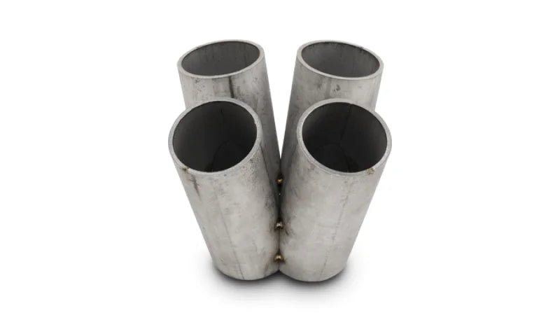 Vibrant 4 into 1 SS Turbo Mani Collector for T3 T3/T4 in Flange 48mm Pipe OD 3in tall 72mmx48mm out - Side View
