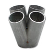 Load image into Gallery viewer, Vibrant 4 into 1 SS Turbo Manifold Merge Collector T4 Divided Flange (48mm Pipe OD 4.5in Tall) - Side View