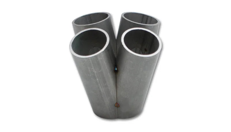 Vibrant 4 into 1 SS Turbo Manifold Merge Collector T4 Divided Flange (48mm Pipe OD 4.5in Tall) - Side View