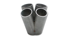 Load image into Gallery viewer, Vibrant 4 into 1 SS Turbo Manifold Merge Collector T4 Divided Flange (48mm Pipe OD 4.5in Tall) - Side View