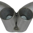 Load image into Gallery viewer, Vibrant 4 into 1 SS Turbo Manifold Merge Collector T4 Divided Flange (48mm Pipe OD 4.5in Tall) - Back View