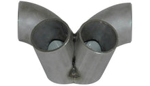 Load image into Gallery viewer, Vibrant 4 into 1 SS Turbo Manifold Merge Collector T4 Divided Flange (48mm Pipe OD 4.5in Tall) - Back View