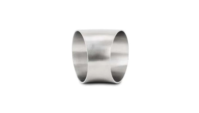 Vibrant 4.0in OD T304 SS 45 Deg Mandrel Bend Elbow (4.0in Centerline Radius) - Side View