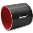 Load image into Gallery viewer, Vibrant 4.25in I.D. x 3in Long Gloss Black Silicone Hose Coupling - Detail View