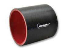 Load image into Gallery viewer, Vibrant 4.25in I.D. x 3in Long Gloss Black Silicone Hose Coupling - Detail View