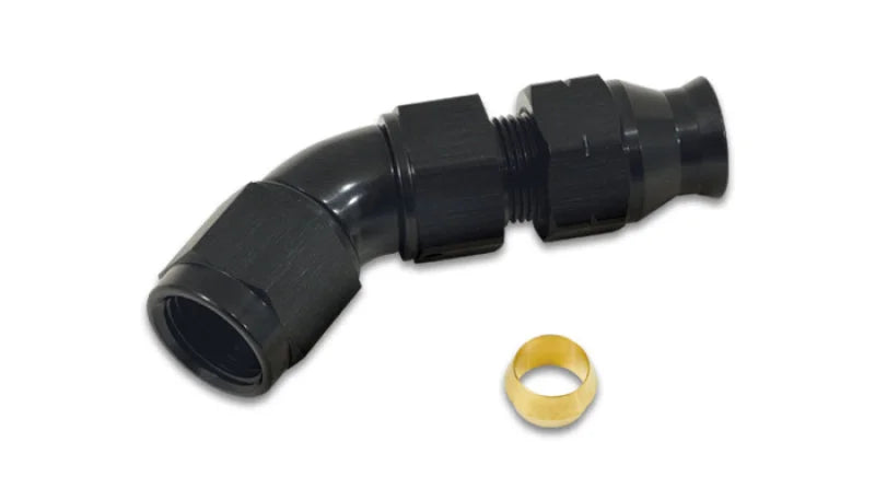 Vibrant 45 Degree 1/2in Tube to Female 8AN Adapter - Main Product View