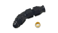 Load image into Gallery viewer, Vibrant 45 Degree 1/2in Tube to Male -8AN Flare Adapter w/ Olive Inserts - Main Product View
