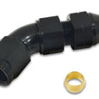 Load image into Gallery viewer, Vibrant 45 Degree 3/8in Tube to Female 6AN Adapter - Back View