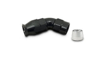 Load image into Gallery viewer, Vibrant 45 Degree One Piece Hose End for PTFE Lined Hose Size -8AN - Side View