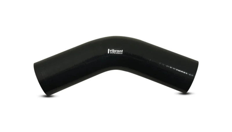 Vibrant 45 Degree Silicone Elbow 1.625in ID x 5.00in Leg Length - Black - Back View