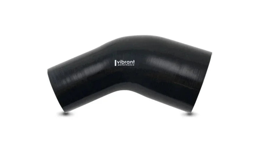 Vibrant 45 Degree Silicone Transition Elbow Hose ID 3.50in x 2.50in - Back View